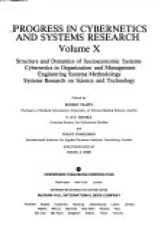 Cover of Progress in Cybernetics and Systems Research, Volume 10