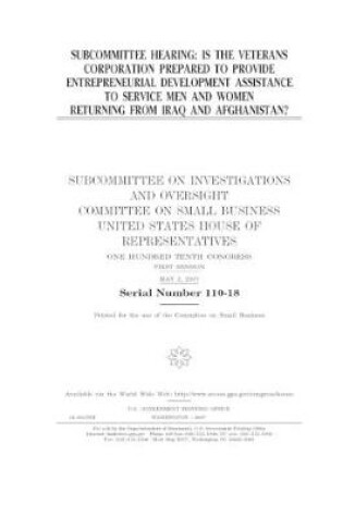 Cover of Subcommittee hearing