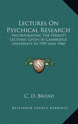 Book cover for Lectures on Psychical Research