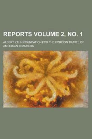 Cover of Reports Volume 2, No. 1