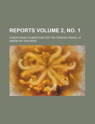 Book cover for Reports Volume 2, No. 1