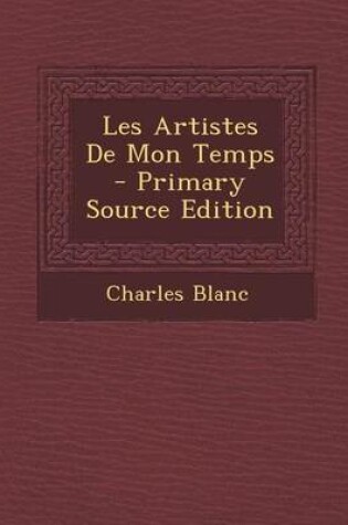 Cover of Les Artistes de Mon Temps