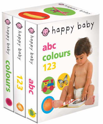 Book cover for Happy Baby Slip; ABC, Colours, 123