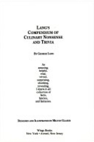 Cover of Langs Compendium of Culinary Nonsense and Trivia
