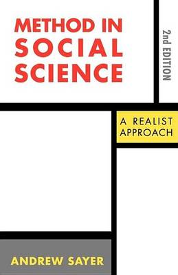 Book cover for Method in Social Science