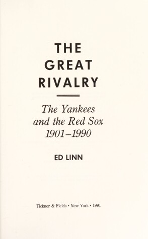 Book cover for The Great Rivalry