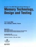 Book cover for IEEE International Memory Technology, Design and Testing (MTDT 2002)