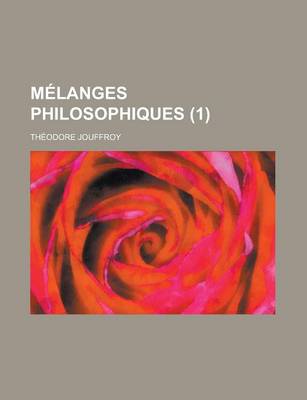 Book cover for Melanges Philosophiques (1)