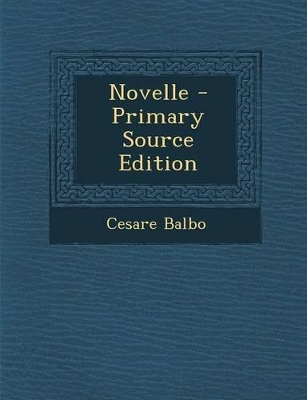 Book cover for Novelle - Primary Source Edition