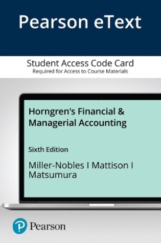 Cover of Horngren's Financial & Managerial Accounting