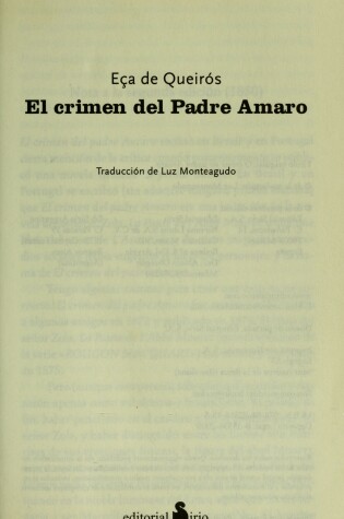 Cover of El Crimen del Padre Amaro