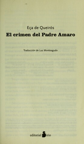 Book cover for El Crimen del Padre Amaro