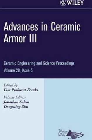 Cover of Advances in Ceramic Armor III, Volume 28, Issue 5
