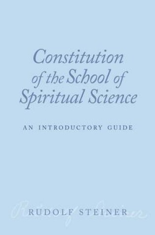 Cover of Constitution of the School of Spiritual Science