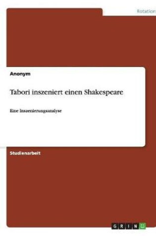 Cover of Tabori Inszeniert Einen Shakespeare