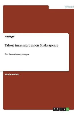 Book cover for Tabori Inszeniert Einen Shakespeare