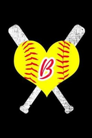 Cover of B Monogram Initial Softball Journal