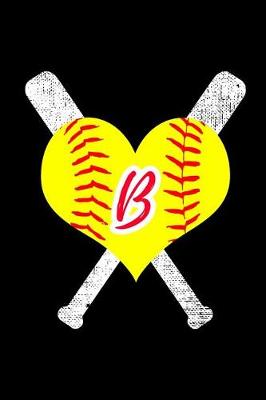 Cover of B Monogram Initial Softball Journal