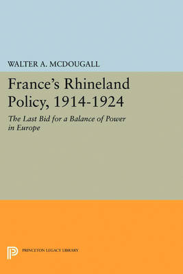 Book cover for France's Rhineland Policy, 1914-1924