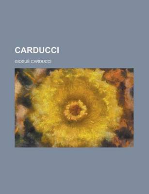 Book cover for Carducci