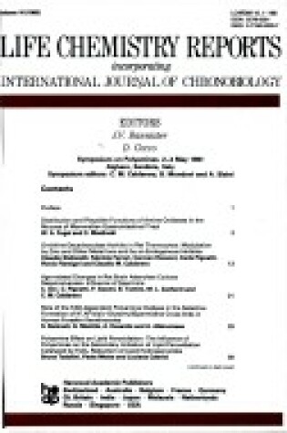 Cover of Symposium on Polyamines, 2-4 May 1991, Alghero, Sardinia