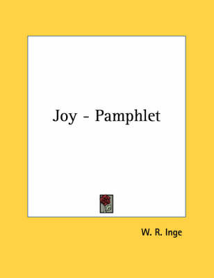 Book cover for Joy - Pamphlet