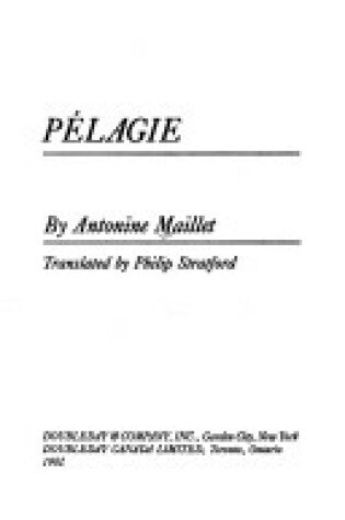 Cover of Pelagie