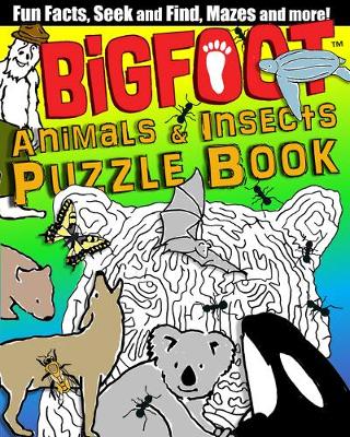 Book cover for Bigfoot Animals & Insects Puzzle Book