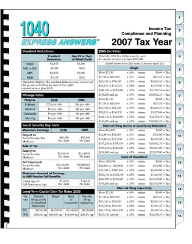 Cover of 1040 Express Answers (2007)