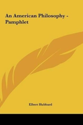 Cover of An American Philosophy - Pamphlet