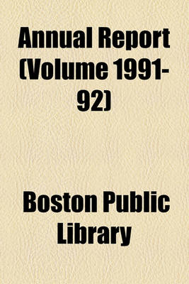 Book cover for Annual Report (Volume 1991-92)