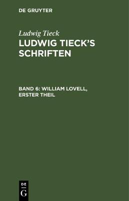 Book cover for William Lovell, Erster Theil