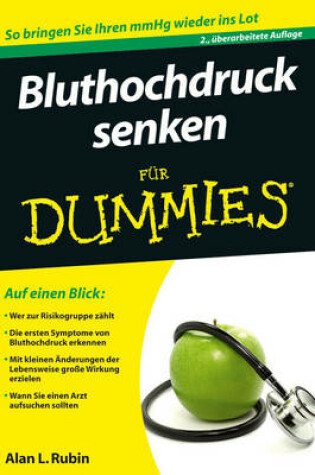 Cover of Bluthochdruck senken für Dummies