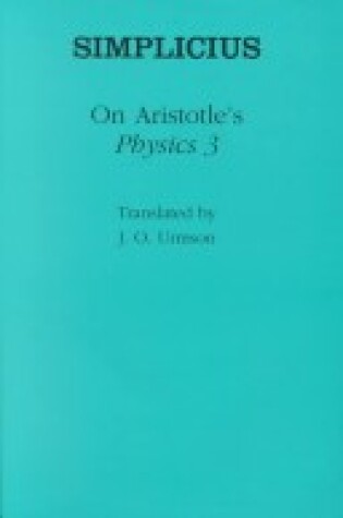 Cover of On Aristotle's "Physics 3"