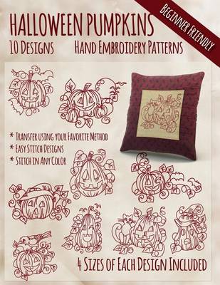 Book cover for Halloween Pumpkins Hand Embroidery Patterns