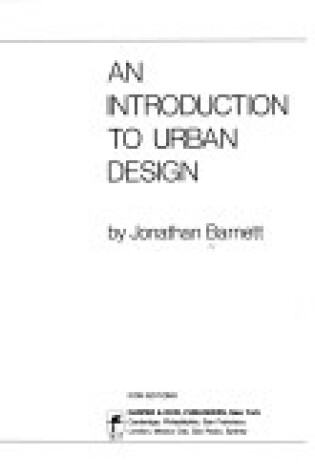 Cover of Introduction to Urban Design