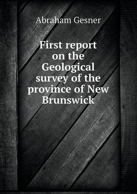 Book cover for First report on the Geological survey of the province of New Brunswick