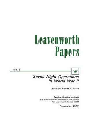 Book cover for Soviet Night Operations in World War II