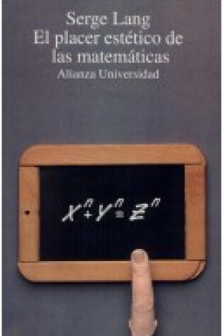 Cover of El Placer Estetico de Las Matematicas
