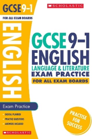 Cover of English Language and Literature Exam Practice Book for All Boards