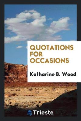 Book cover for Quotations for Occasions