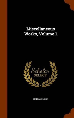 Book cover for Miscellaneous Works, Volume 1