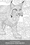 Book cover for Livre de coloriage pour adultes Animaux menacés 1