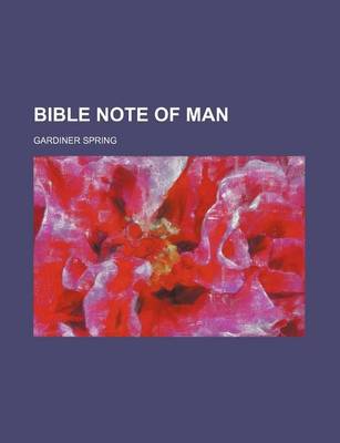 Book cover for Bible Note of Man