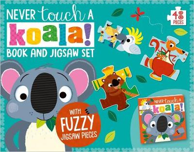 Cover of Never Touch a Koala Book and Touch and Feel Jigsaw Boxset