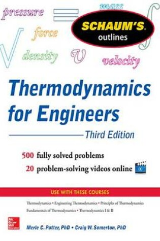 Cover of Schaum's Outline of Thermodynamics for Engineers, 3rd Edition