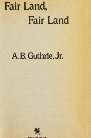 Cover of Fair Land, Fair Land