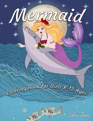 Book cover for Mermaid Coloring Book for Girls 8-12 Ages