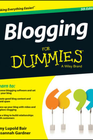 Cover of Blogging For Dummies