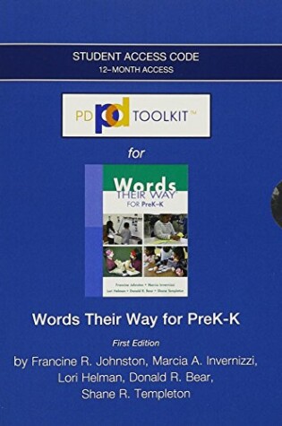 Cover of PDToolKit -- Standalone Access Card -- for Words Their Way for PreK-K